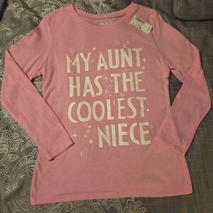Girls' Pink 'My Aunt Has The Coolest Niece' Long-Sleeve Tee